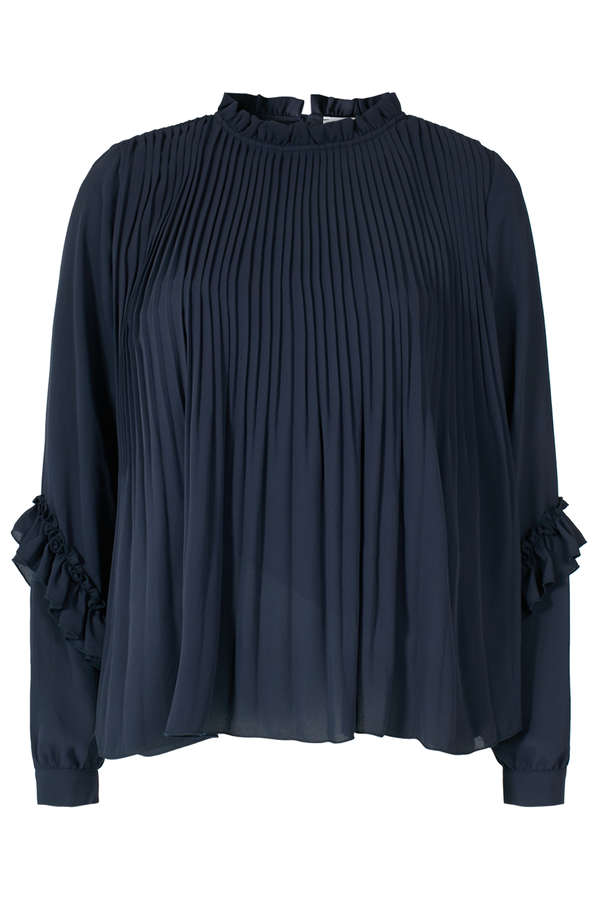 Bluse mit Plisseefalten